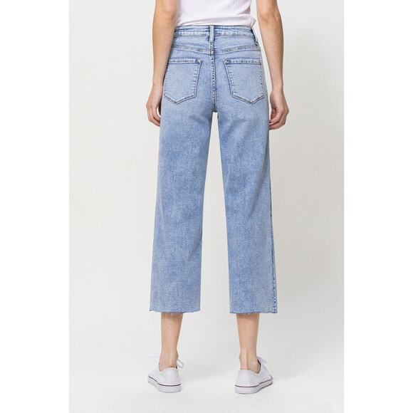 Vervet by Flying Monkey Super High Rise Crop Wide Leg Jeans - V2944 - Size 30 - Picture 10 of 10